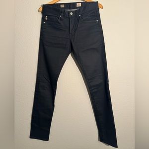 AG Jeans Men Dylan Skinny Wax Denim in Dark Navy Blue size 29
